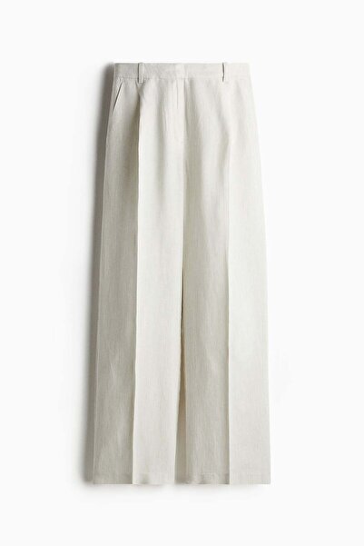H&M Wide linen-blend trousers