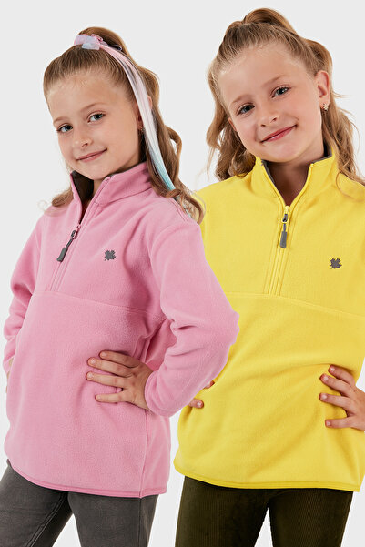 Lela Soft Textured Zippered Stand Collar Ribbed 2-Pack Fleece Children's Polar 5905002S2