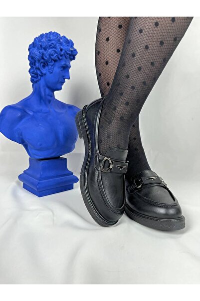 BESKAR Kb 804 Kuback Charcoal Skin Casual Women's Ballerinas