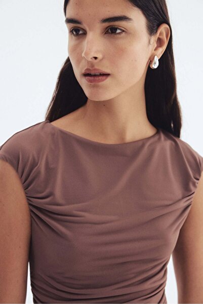 H&M Draped cap-sleeved top