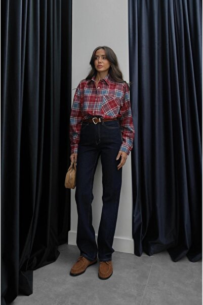 Havoş Navy Blue Straight Fit Vintage Jeans