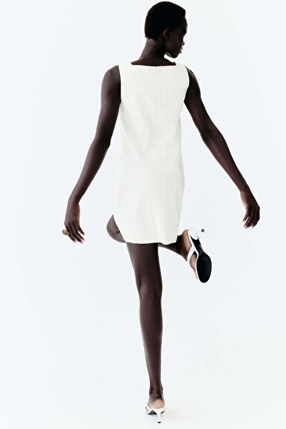 H&M Square-neck twill dress