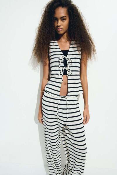 H&M Knitted drawstring trousers