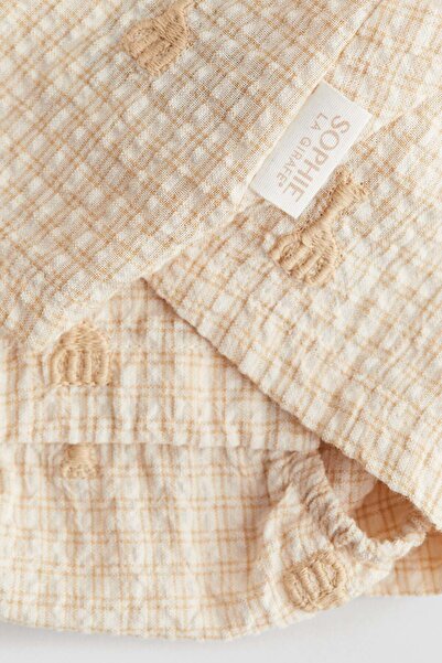 H&M Embroidery-detail seersucker dress