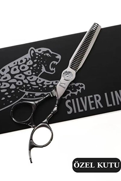 Jaguar 6inç Antrasit Gri Ara Saç Kesim Makası Profesyonel Berber Kuaför Saç Kesim Makası Jgrant