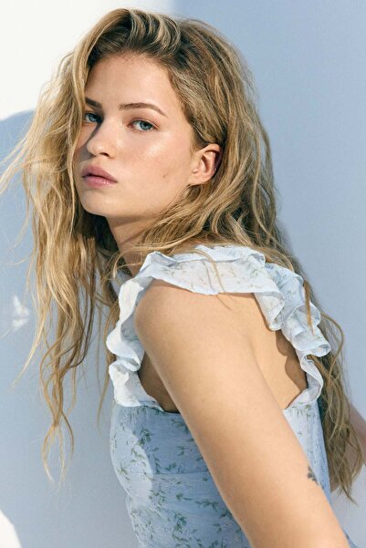 H&M Tie-detail peplum blouse