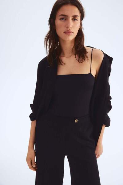 H&M Tailored linen-blend trousers