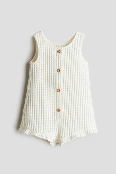 H&M Waffle-knit romper suit