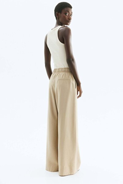 H&M Wide tie-belt trousers