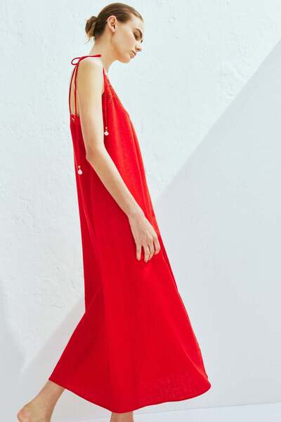 H&M Broderie anglaise tie-strap dress