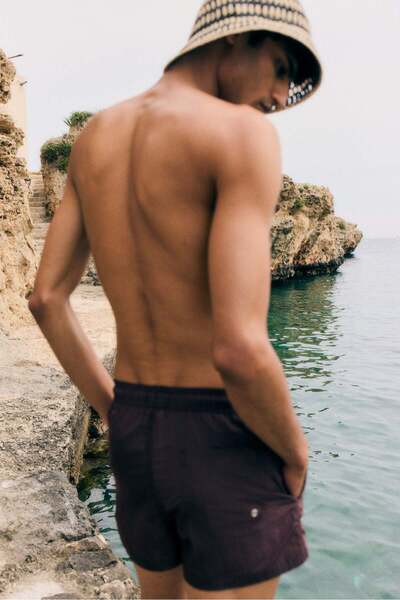 H&M Crinkled nylon swim shorts
