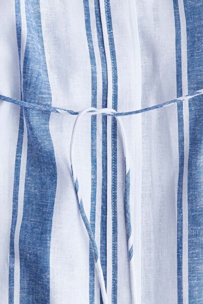 H&M فستان من مزيج الكتان