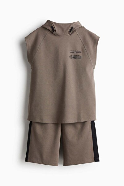 H&M طقم رياضي جيرسي مكون من قطعتين