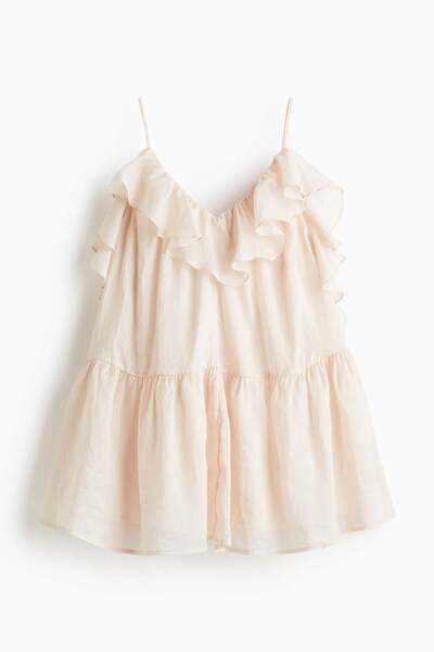 H&M Flounced ramie dress