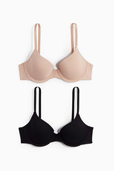 H&M 2-pack padded underwired cotton bras
