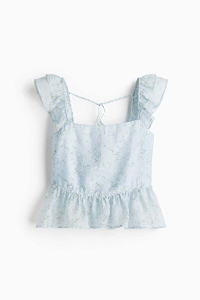 H&M Tie-detail peplum blouse