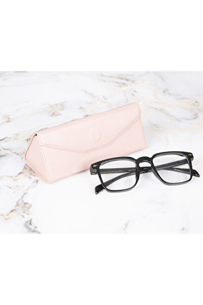 buğrahayalin Γνήσιο δέρμα, χειροποίητη θήκη γυαλιών – Μαγνητικό κάλυμμα, Τριγωνικό σχέδιο, Κομψή, Ανθεκτική