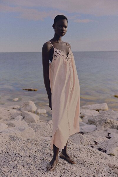 H&M Broderie anglaise tie-strap dress