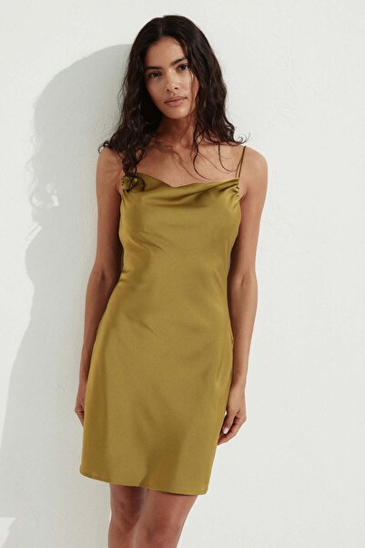H&M Tie-detail satin slip dress