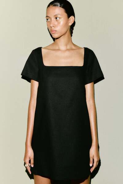 H&M Linen-blend shift dress