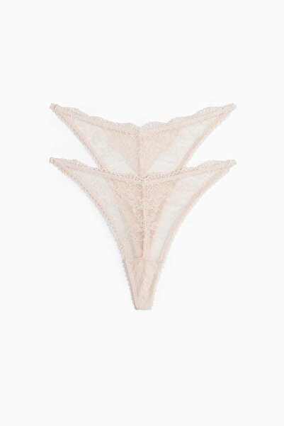 H&M 2-pack lace tanga thong briefs