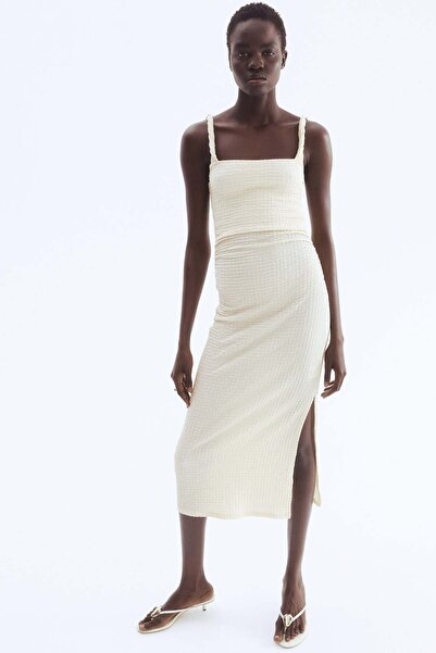 H&M Textured jersey midi dress