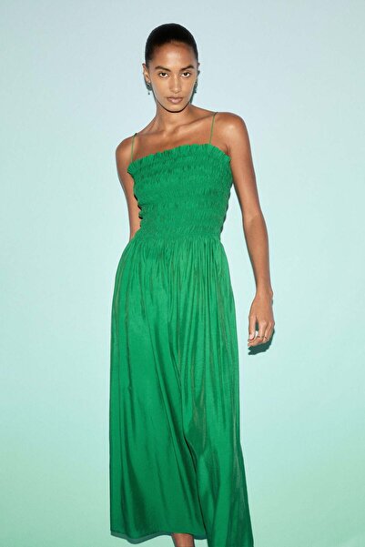 H&M Smocked-bodice strappy dress