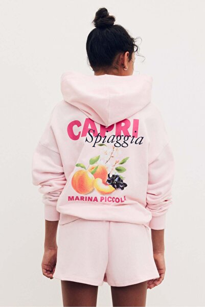 H&M 2-piece brushed-inside hoodie and shorts set