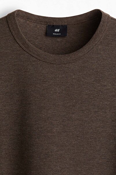 H&M Regular Fit Waffled T-shirt