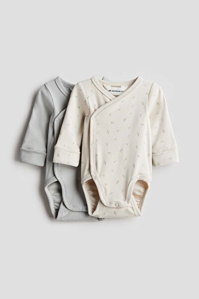 H&M 2-pack room-to-grow bodysuits