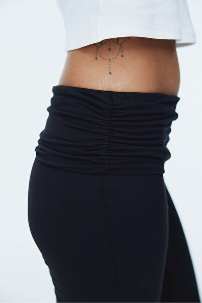 H&M Gathered microfibre yoga pants