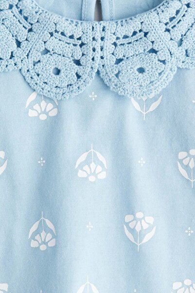 H&M Crochet-look collared top