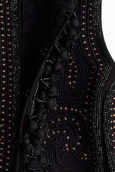 H&M Embroidered canvas waistcoat