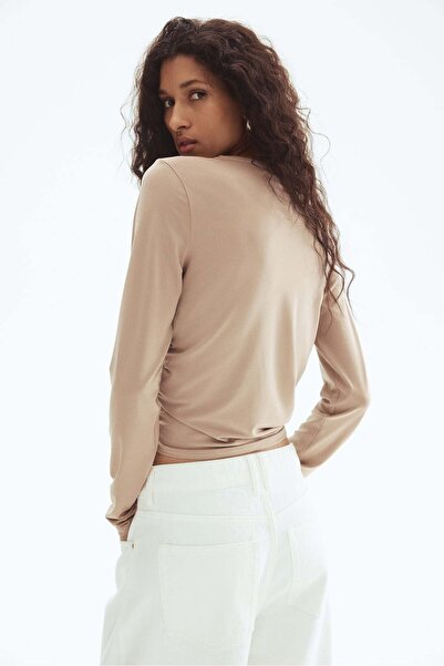 H&M Draped long-sleeved top