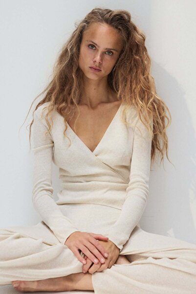 H&M Rib-knit wrap cardigan