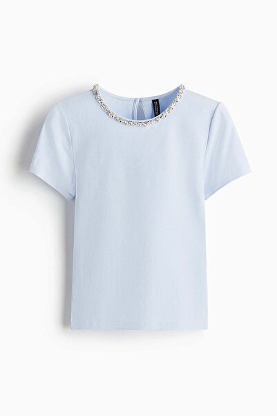 H&M Rhinestone-embellished T-shirt