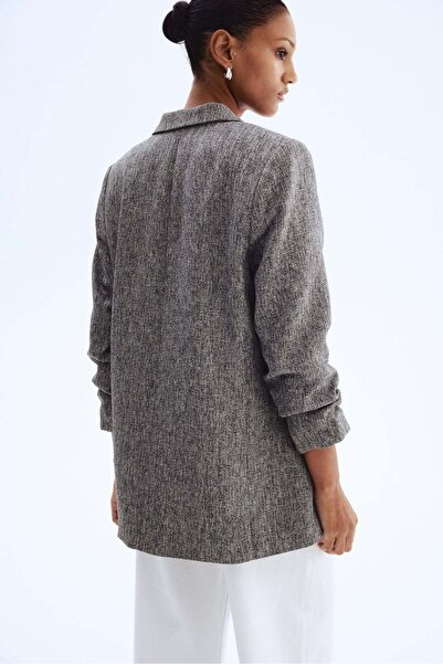 H&M Gathered-sleeve blazer