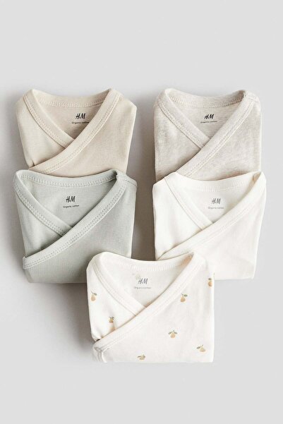 H&M 5-pack wrapover bodysuits