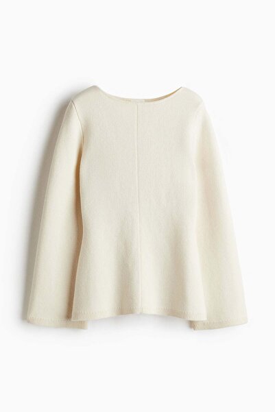 H&M Wool peplum top