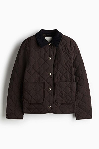 H&M Quilted corduroy-collar jacket