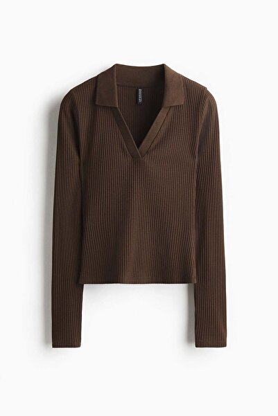 H&M Ribbed collared top