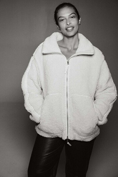 H&M سترة تيدي فضفاضة