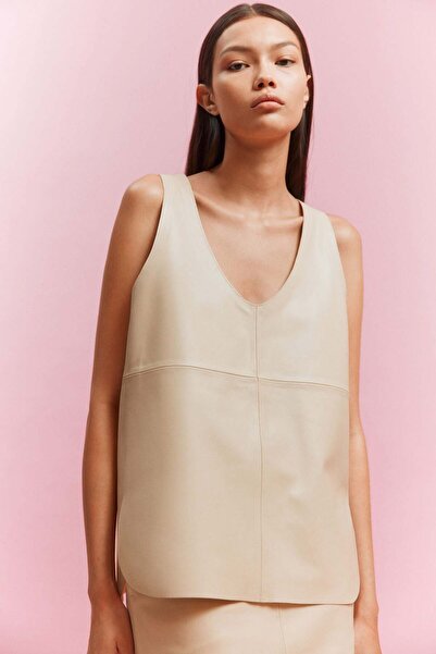 H&M Leather vest top