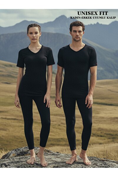Blackspade Arctic Short Sleeve V-Neck Unisex Thermal Underwear for Skiing Outdoor and Daily Winter Use