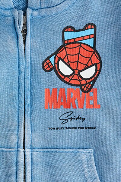 H&M هودي بسحاب مع طبعة