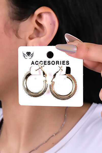 LOWEN AKSESUAR أقراط نسائية فضية اللون