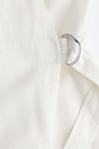 H&M Linen-blend wrap dress