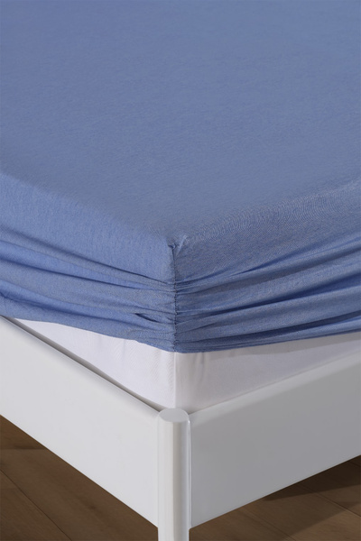 CT STONES 100% Cotton Bed Sheet Set-Blue