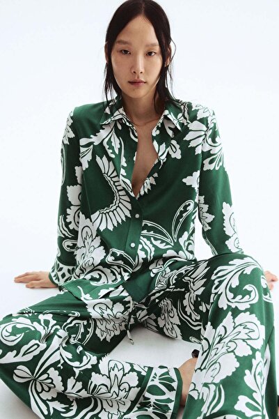 H&M Patterned drawstring trousers