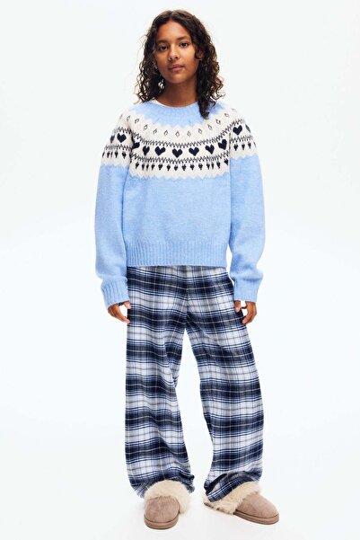 H&M Cotton poplin trousers